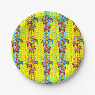 Dala Horses Paper Plates