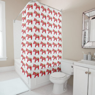Dala Horses Shower Curtain