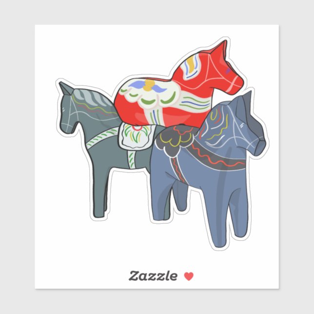 Dala Horses Sticker (Sheet)