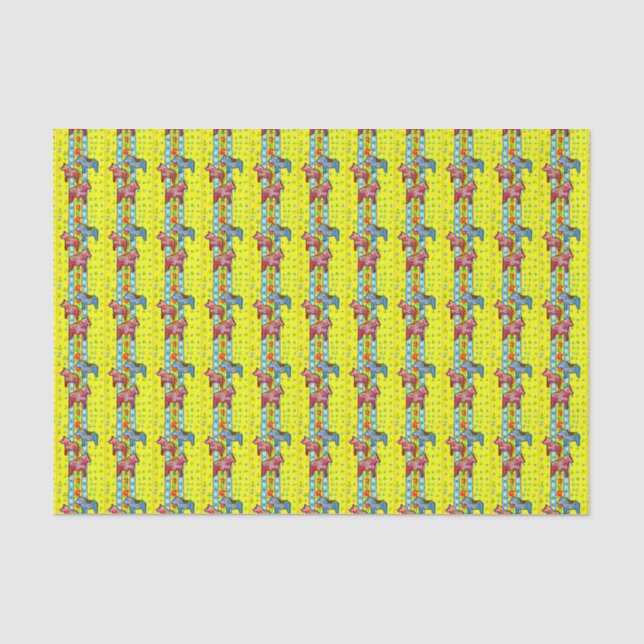 Dala Horses Tissue Paper (Front)