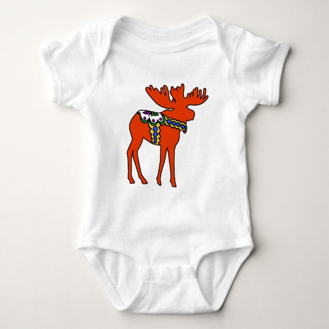 Dala Moose Baby Bodysuit (Front)