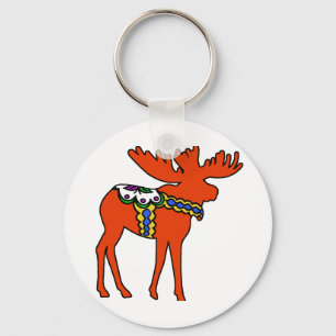Dala Moose Keychain