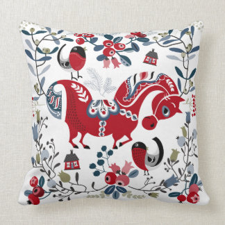 Dalahorse Throw Pillow