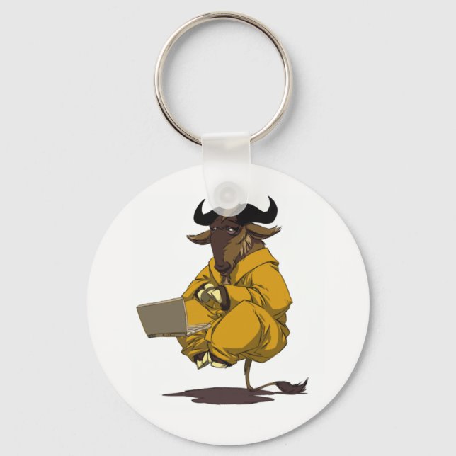 Dalai Gnu Keychain (Front)