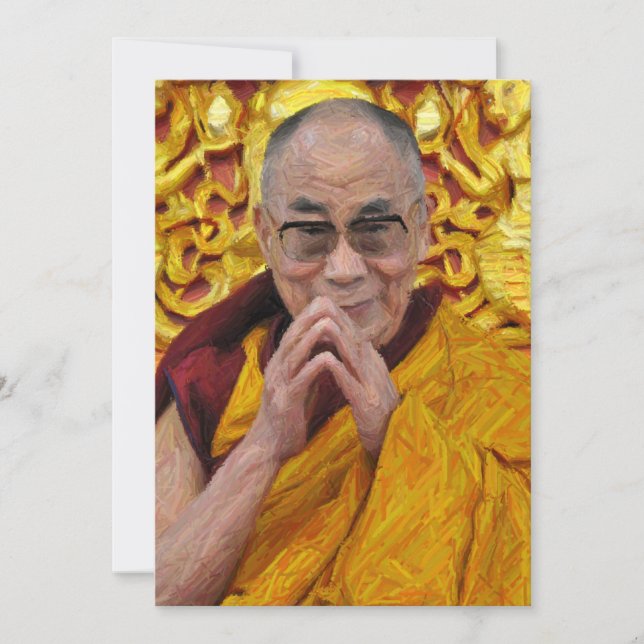 Dalai Lama Buddha Buddhist Buddhism Meditation Invitation (Front)