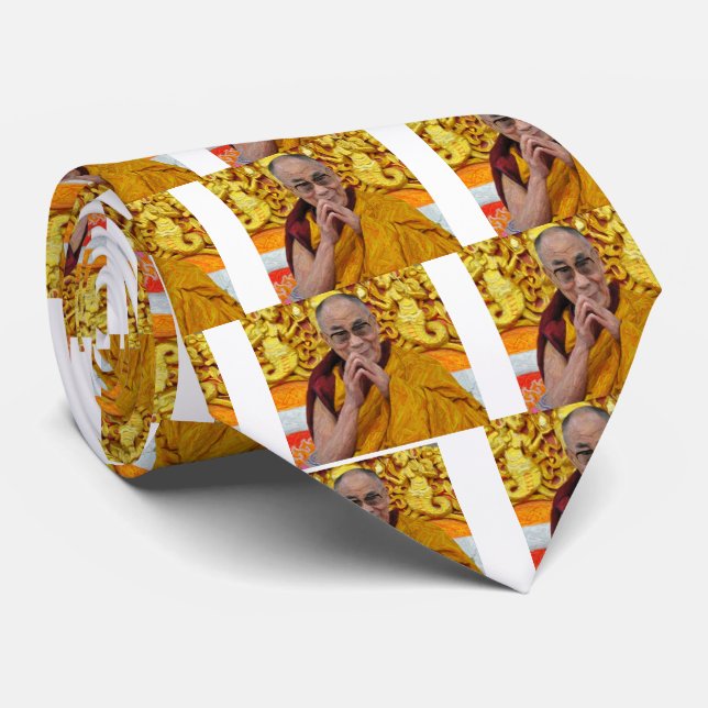 Dalai Lama Buddha Buddhist Buddhism Meditation Neck Tie (Rolled)