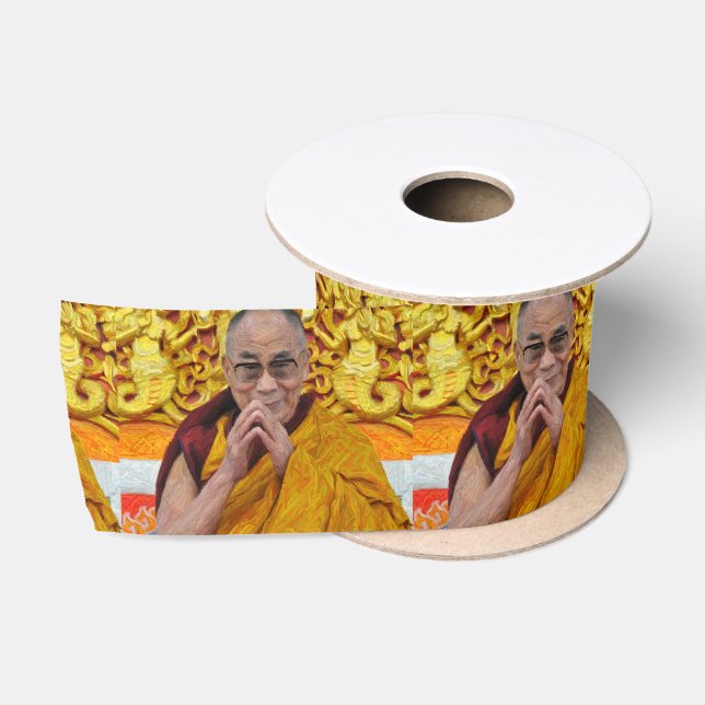 Dalai Lama Buddha Buddhist Buddhism Meditation Satin Ribbon (Spool)