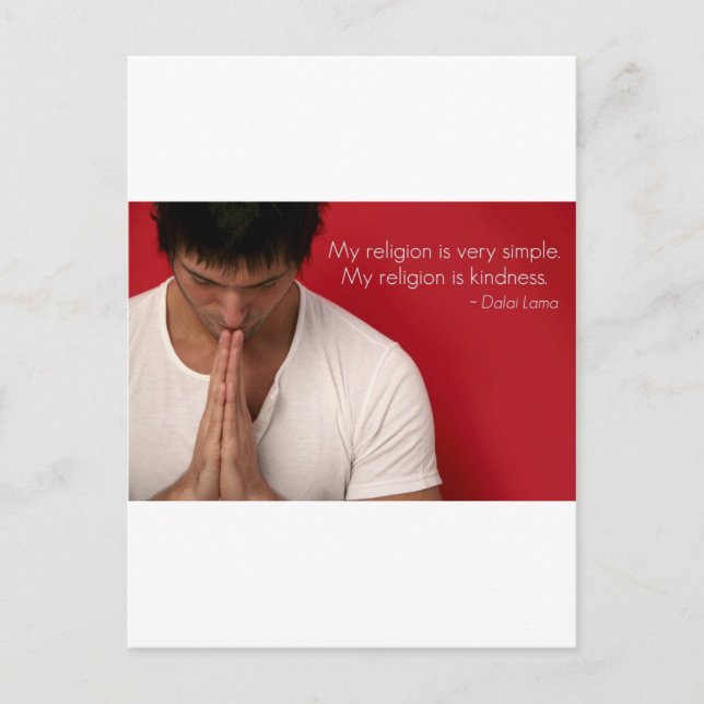 Dalai Lama 'my religion is kindness' quote Postcard (Front)