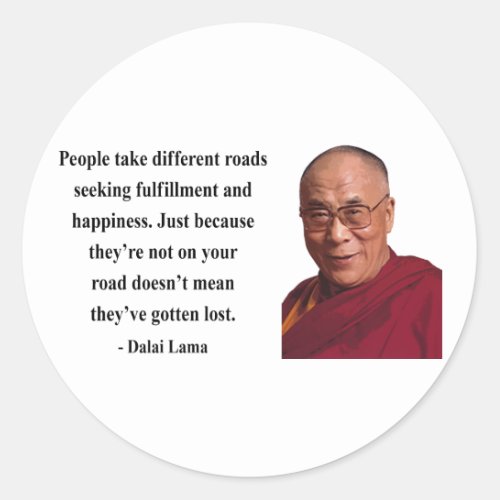 dalai lama quote 1b classic round sticker