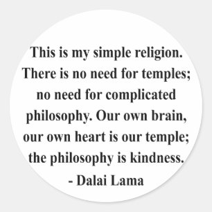 dalai lama quote 6a classic round sticker