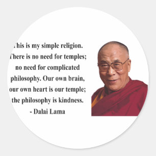 dalai lama quote 6b classic round sticker