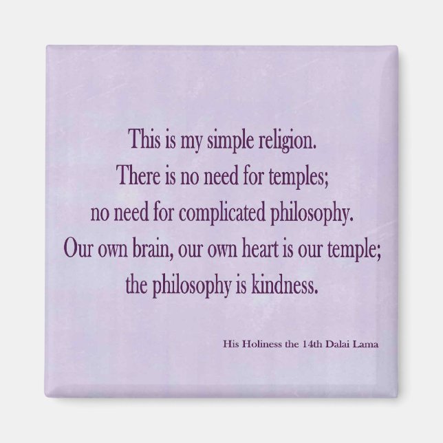Dalai Lama square magnet (Front)