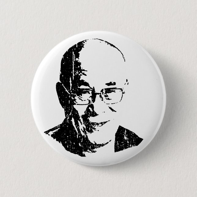 Dalai Lama T-shirt Pinback Button (Front)