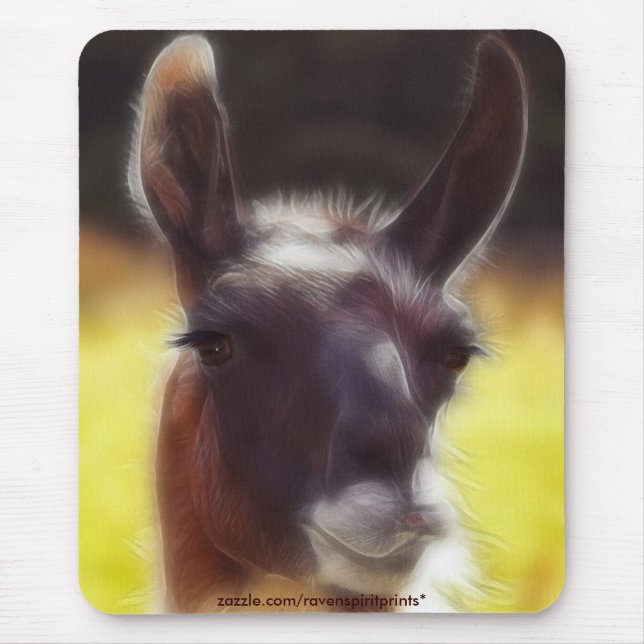 Dalai the LLAMA Fun Animal Mousepad (Front)