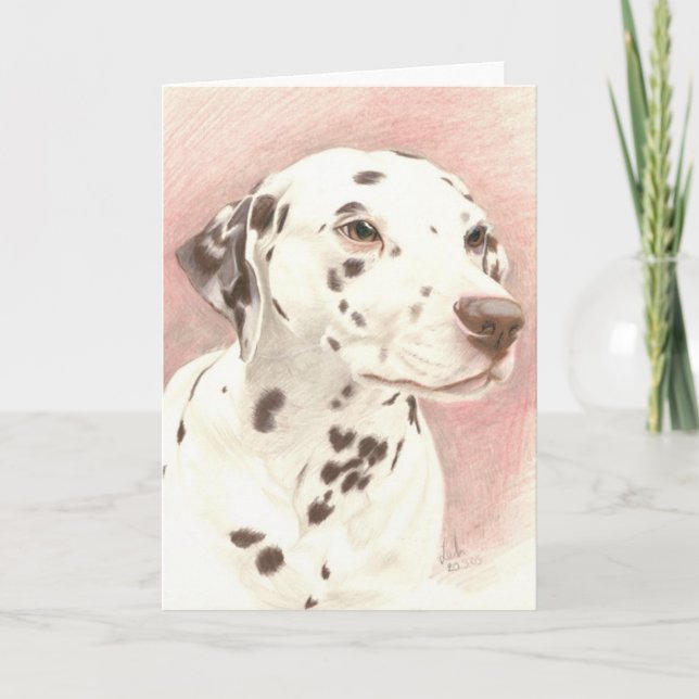 Dalamatian in Colored Pencil Card (Front)