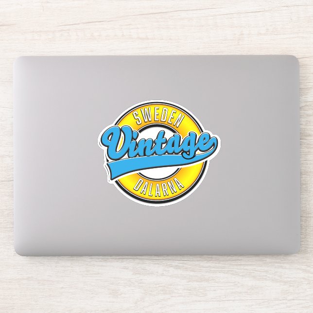 Dalarna Sweden vintage Sticker (Computer)