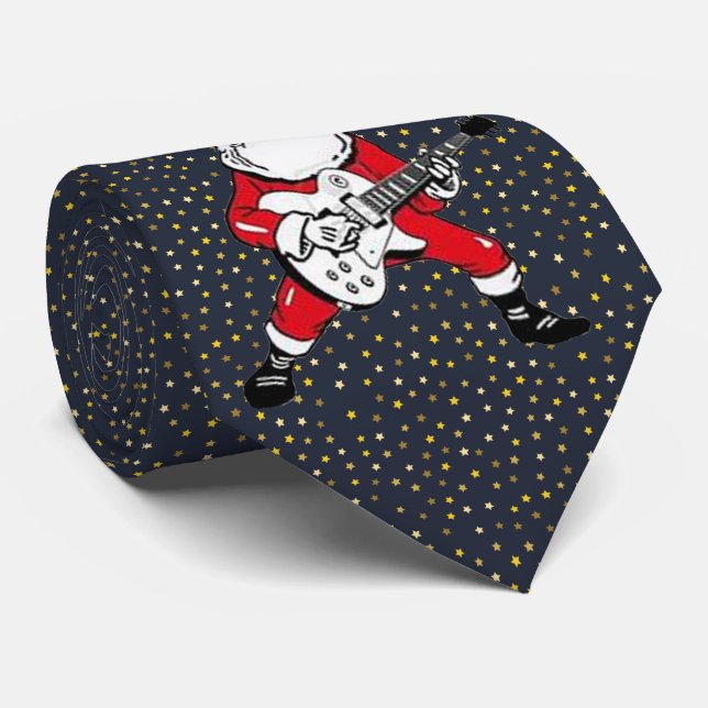 Dale Christmas Collection Rockin Santa Christmas Neck Tie (Rolled)