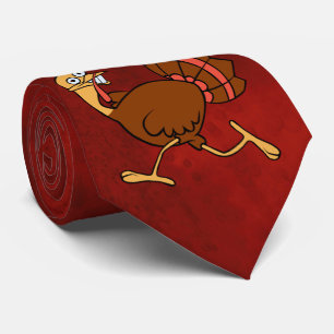 Dale Crazy Turkey Thanksgiving Red Neck Tie