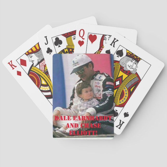 Dale Earnhardt, Chase Elliott Playing cards. Poker Cards (Back)