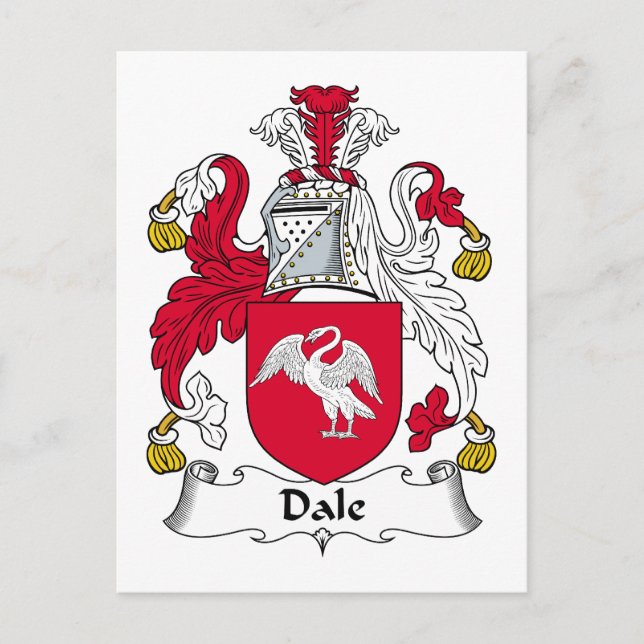 Dale Family Crest Postcard (Front)