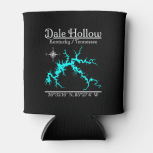 Dale Hollow Lake Kentucky Tennessee Nautical Map Can Cooler
