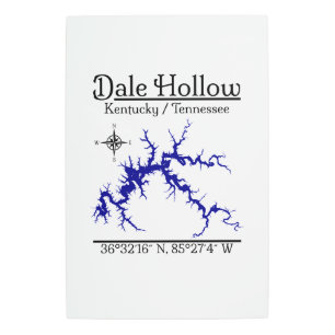 Dale Hollow Lake Kentucky Tennessee Nautical Map M Metal Print