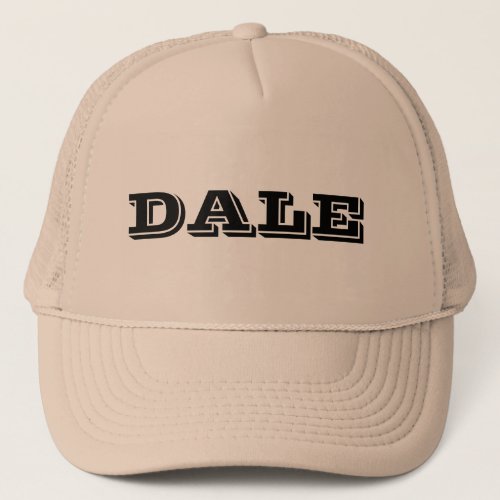Dale on a Khaki Trucker Hat