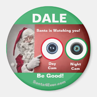 DALE Santa is Watching you! Day and Night Magnet