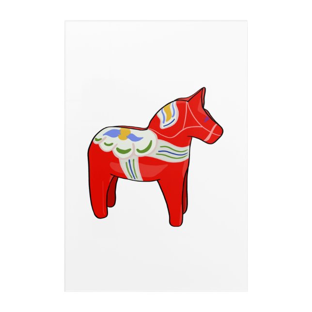 Dalecarlian horse acrylic print (Front)