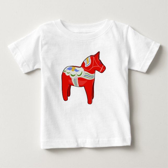 Dalecarlian horse baby T-Shirt (Front)