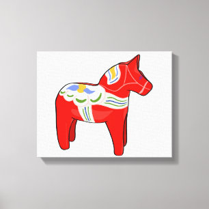 Dalecarlian horse canvas print
