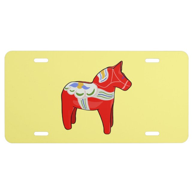 Dalecarlian horse license plate (Front)
