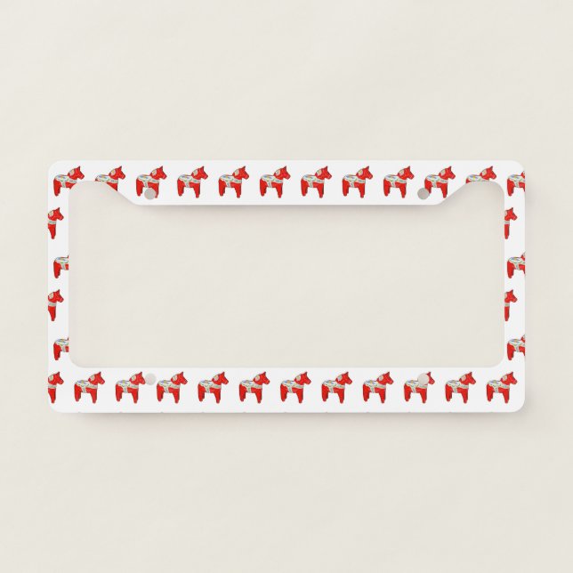 Dalecarlian horse license plate frame (Front)