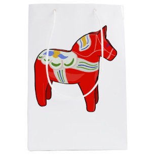 Dalecarlian horse medium gift bag