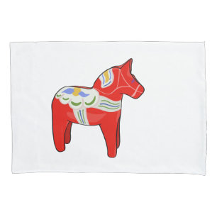 Dalecarlian horse pillow case