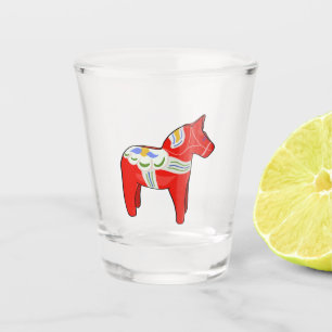 Dalecarlian horse shot glass