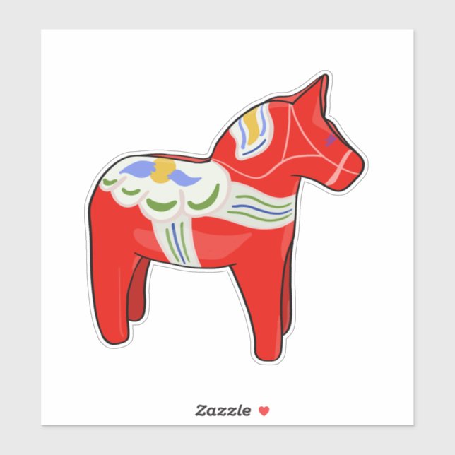 Dalecarlian horse sticker (Sheet)