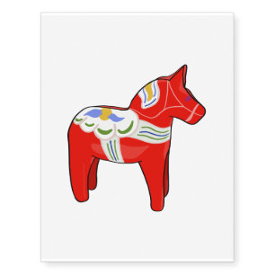 Dalecarlian horse temporary tattoos