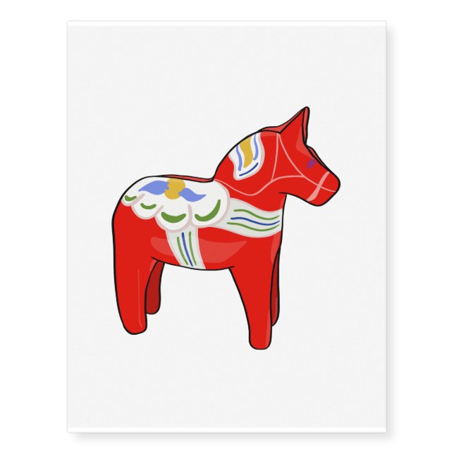 Dalecarlian horse temporary tattoos (Front)