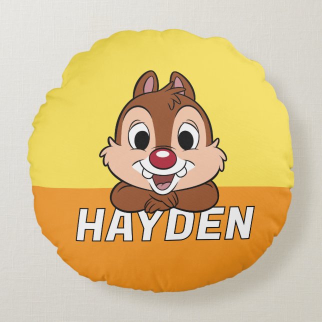 Dale's Cheerful Grin Round Pillow (Front)