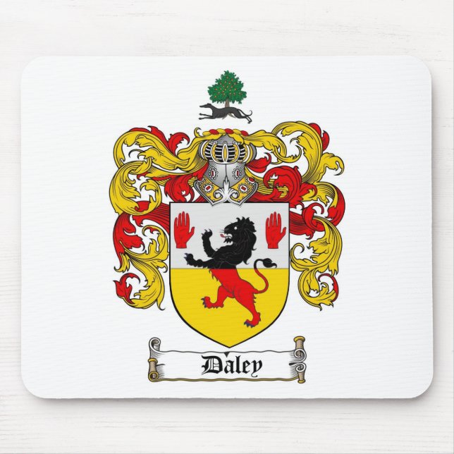 DALEY FAMILY CREST -  DALEY COAT OF ARMS MOUSE PAD (Front)