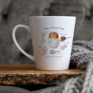 Dalgona Coffee Lover   Monogram Latte Mug