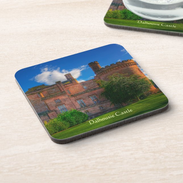 Dalhousie Castle, Midlothian, Scotland Beverage Coaster (Left Side)