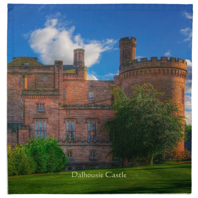 Dalhousie Castle, Midlothian, Scotland Napkin (Front)