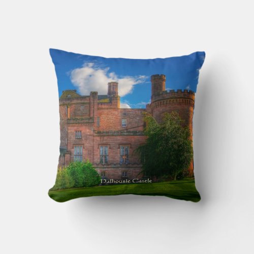 Dalhousie Castle Midlothian Scotland Throw Pillow