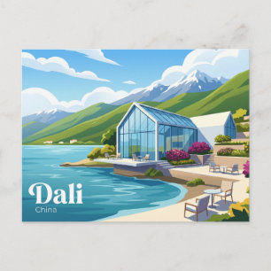 Dali Erhai Lake Glass House China Postcard