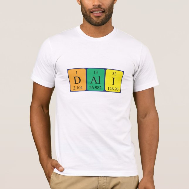 Dali periodic table name shirt (Front)