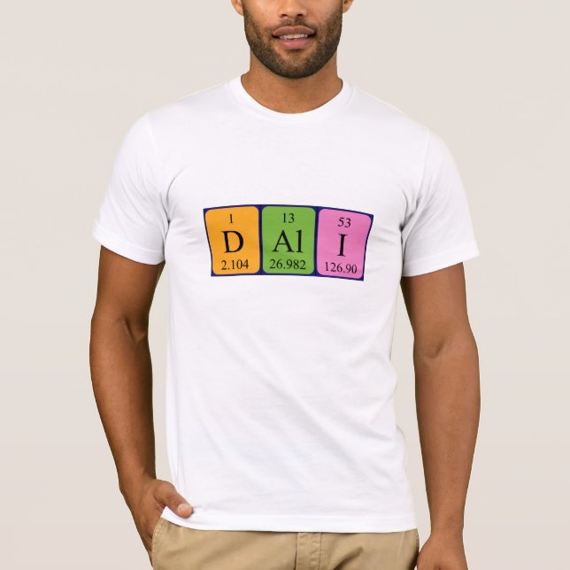 Dali periodic table name shirt (Front)