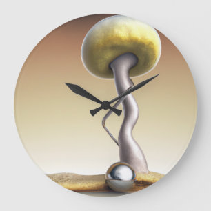 Dali Style Mushroom Wall Clock