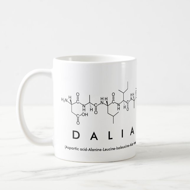 Dalia peptide name mug (Left)
